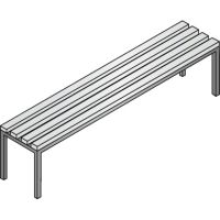 C+P Umkleidebank 8051000S10005 420x1500x353mm sgr/lgr