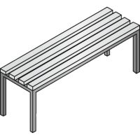 C+P Umkleidebank 8050000S10000 420x1000x353mm sgr