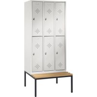 C+P Doppelspind 835030S10014 mit Sitzbank 6Fächer lgr/lgr