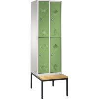 C+P Doppelspind 835020S10189 mit Sitzbank 4Fächer lgr/rgn