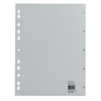 Soennecken Register 1576 DIN A4 1-5 volle Höhe PP grau