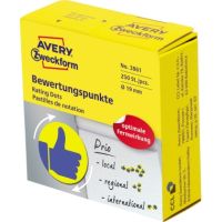 Avery Zweckform Etikett Daumen 3861 19mm gelb 250 St./Rolle