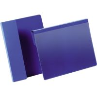 DURABLE Kennzeichnungstasche 172207 DIN A5 quer dunkelblau 50 Stück