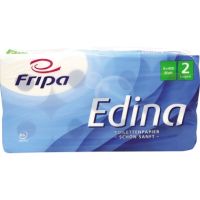Fripa Toilettenpapier Edina 1010809 2-lagig 400Bl. Zellstoff 8 Stück