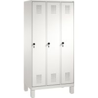 C+P Umkleidespind 4901030S10013 Füße 3Abteile lgr/lgr