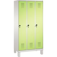 C+P Umkleidespind 4901030S10128 Füße 3Abteile lgr/vgn