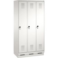 C+P Umkleidespind 4902030S10028 Sockel 3Abteile lgr/lgr