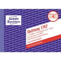 Avery Zweckform Quittung 1742 Kleinunternehmer DIN A6 SD 2x40 Bl