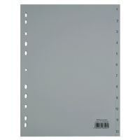 Soennecken Register 1529 DIN A4 1-12 volle Höhe PP grau