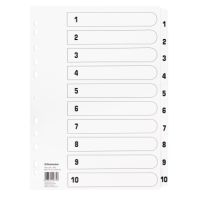 Soennecken Register Mylar 1605 1-10 weiß