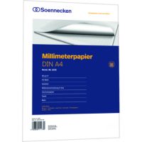 Soennecken Millimeterblock 1232 DIN A4 Bücherpapier 50Blatt rot