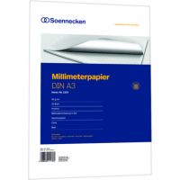 Soennecken Millimeterblock 1233 DIN A3 Bücherpapier 50Blatt rot