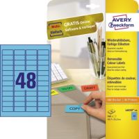 Avery Zweckform Etikett L6039-20 45,7x21,2mm blau 960 Stück