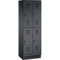 C+P Doppelstockspind 4932020S10091 Sockel 4Fächer sgr/sgr