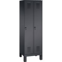 C+P Umkleidespind 4901020S10054 Füße 2Abteile sgr/sgr
