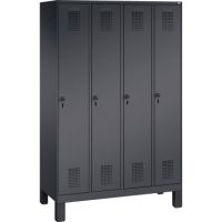 C+P Umkleidespind 4901040S10023 Füße 4Abteile sgr/sgr