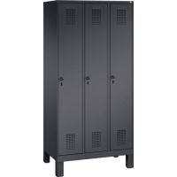 C+P Umkleidespind 4901030S10011 Füße 3Abteile sgr/sgr