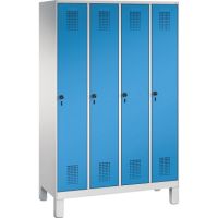 C+P Umkleidespind 4901040S10108 Füße 4Abteile lgr/lbl