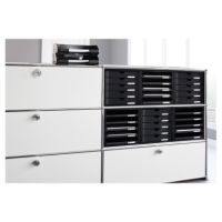 HAN Schubladenbox Systembox 1450-14 DIN C4 5Schubfächer bl