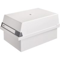 HAN Karteikasten 955-11 DIN A5 quer max. 1300Karten PS lichtgrau
