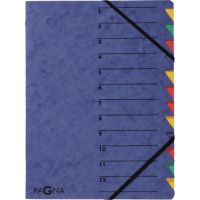 PAGNA Ordnungsmappe EASY 24131-02 DIN A4 12Fächer Pressspan blau