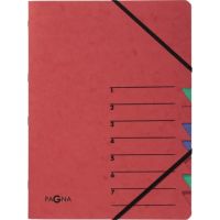 PAGNA Ordnungsmappe EASY 24061-01 DIN A4 7Fächer Pressspann rot