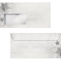 SIGEL Weihnachts-Umschlag DU248 Frozen Stars DIN lang 50 Stück