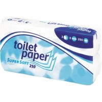 Toilettenpapier Super Soft 3-lagig hochweiß 8 Rollen
