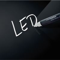 Glas-Magnetboard Artverum LED GL400 480x480x15mm schwarz