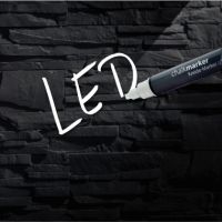 Glas-Magnetboard Artverum LED GL404 480x480x15mm Schiefer-Stone