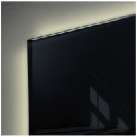 Glas-Magnetboard Artverum LED GL400 480x480x15mm schwarz
