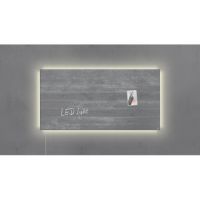 Glas-Magnetboard Artverum LED GL406 910x460x15mm Sichtbeton