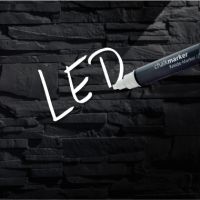 Glas-Magnetboard Artverum LED GL407 910x460x15mm Schiefer-Stone