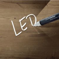 Glas-Magnetboard Artverum LED GL405 480x480x15mm Natural-Wood