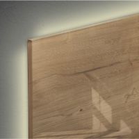 Glas-Magnetboard Artverum LED GL405 480x480x15mm Natural-Wood