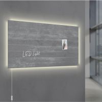 Glas-Magnetboard Artverum LED GL406 910x460x15mm Sichtbeton