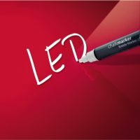 Glas-Magnetboard Artverum LED GL402 480x480x15mm rot