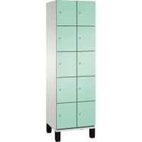 C+P Fächerschrank 4510420S10019 Füße 10Fächer B600mm lgr/lgn