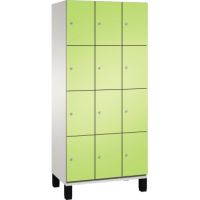 C+P Fächerschrank 4510330S10020 Füße 12Fächer B900mm lgr/vgn