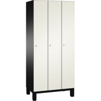 C+P Umkleidespind 4510030S10035 Füße 3Abteile B900mm sgr/rws