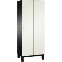 C+P Umkleidespind 4510022S10030 Füße 2Abteile B800mm sgr/rws