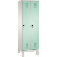 C+P Umkleidespind 4901020S10094 Füße 2Abteile B600mm lgr/lgn