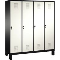 C+P Umkleidespind 4901042S10038 Füße 4Abteile B1600mm sgr/rws