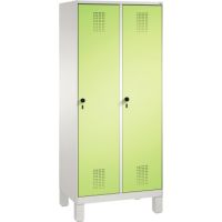 C+P Umkleidespind 4901022S10109 Füße 2Abteile B800mm lgr/vgn