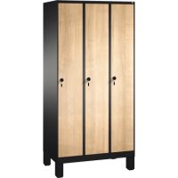 C+P Umkleidespind 4901030S10142 Füße 3Abteile B900mm sgr/ki