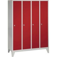 C+P Umkleidespind 801042S10009 Füße 4Abteile B1590mm lgr/rrt