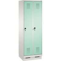 C+P Umkleidespind 4902020S10237 Sockel 2Abteile B600mm lgr/lgn