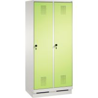 C+P Umkleidespind 4902022S10049 Sockel 2Abteile B800mm lgr/vgn