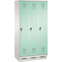 C+P Umkleidespind 4902030S10154 Sockel 3Abteile B900mm lgr/lgn