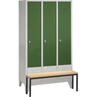 C+P Umkleidespind 803032S10055 Sitzbank 3Abteile B1200mm lgr/rgn